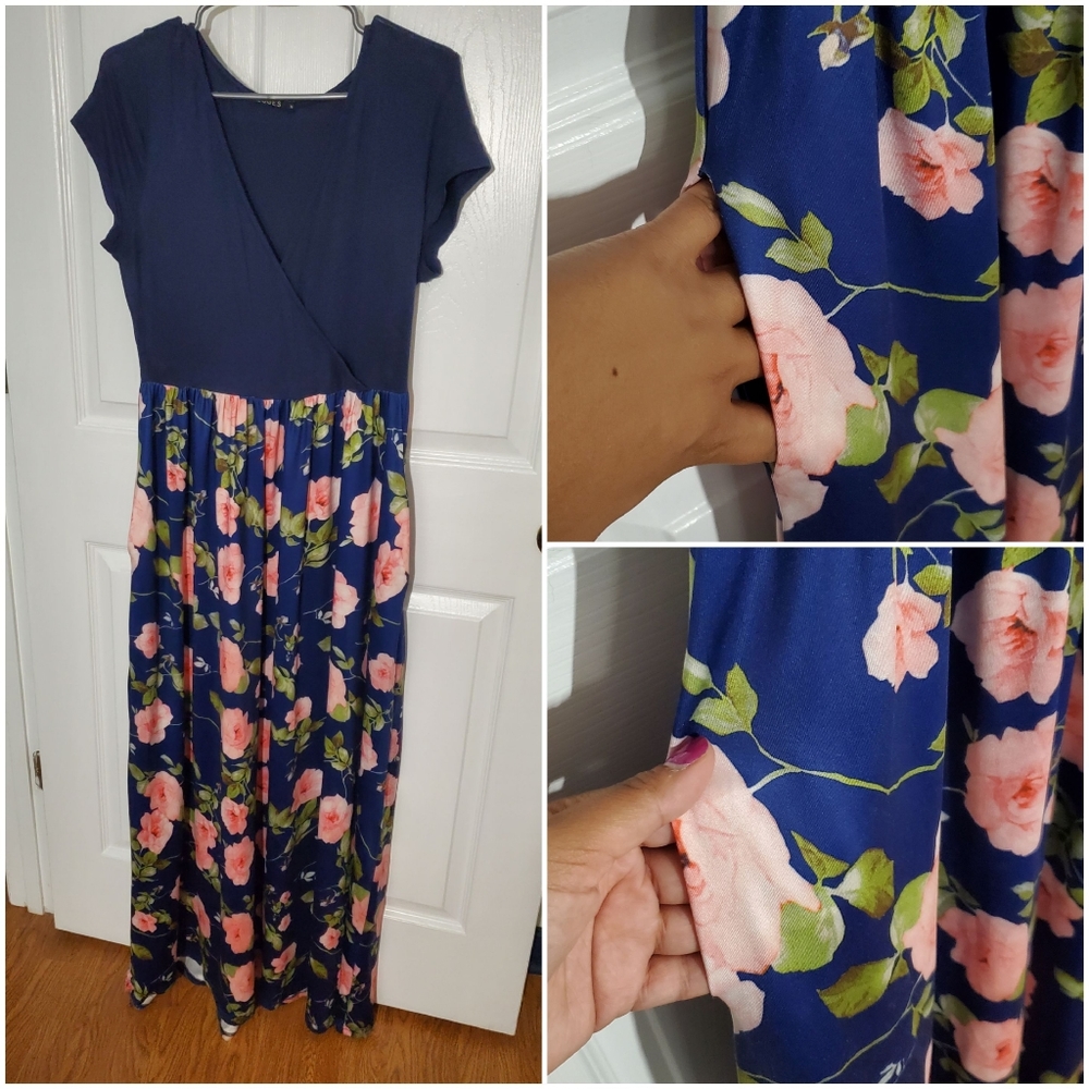 Fun and floral maxi with pockets!